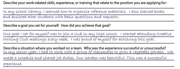 Short Answers Samples