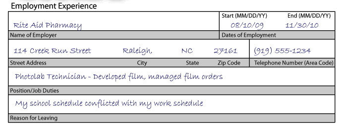 Employment Experience