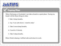 Coping Plan index card