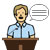 icon of person speaking