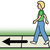 icon of walk on sidewalk