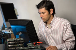 Person at computer