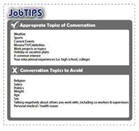 Topics of Conversation at Work